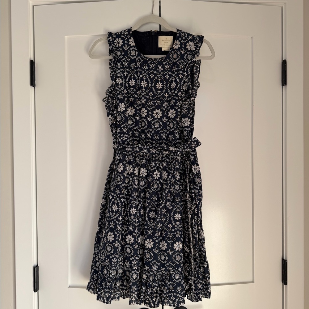 Kate Spade Navy and White Floral Mini Dress